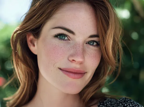 after photo of add freckles to face photos