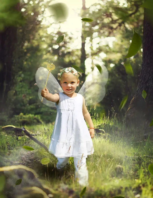 after photo of fairy style photo composite