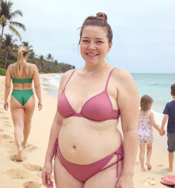before photo of full body shaping for beach photos